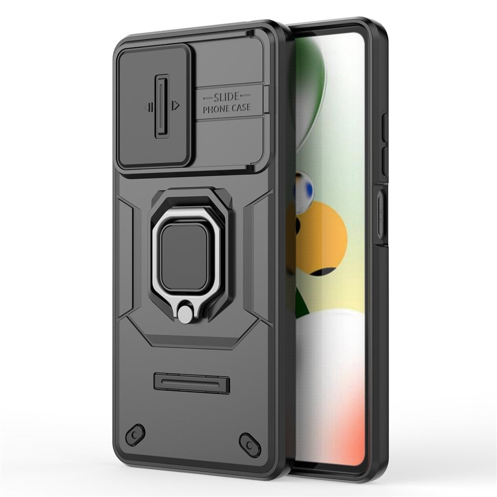 Kickstand Phone Case for Xiaomi Redmi Note 12 Pro 5G / Note 12 Pro Speed 5G , PC+TPU Slide Camera Protection Cover