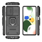Kickstand Phone Case for Xiaomi Redmi Note 12 Pro 5G / Note 12 Pro Speed 5G , PC+TPU Slide Camera Protection Cover