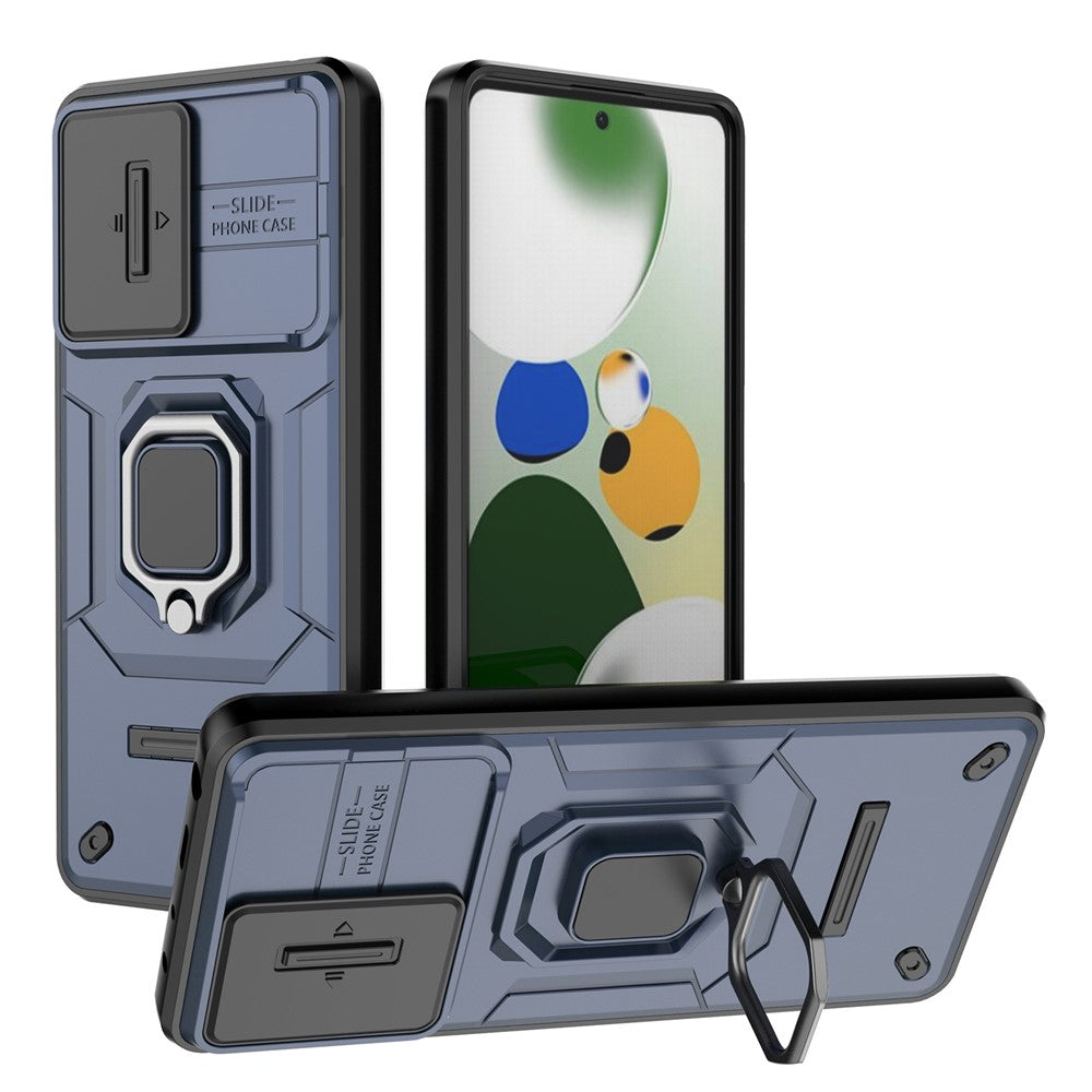 Kickstand Phone Case for Xiaomi Redmi Note 12 Pro 5G / Note 12 Pro Speed 5G , PC+TPU Slide Camera Protection Cover