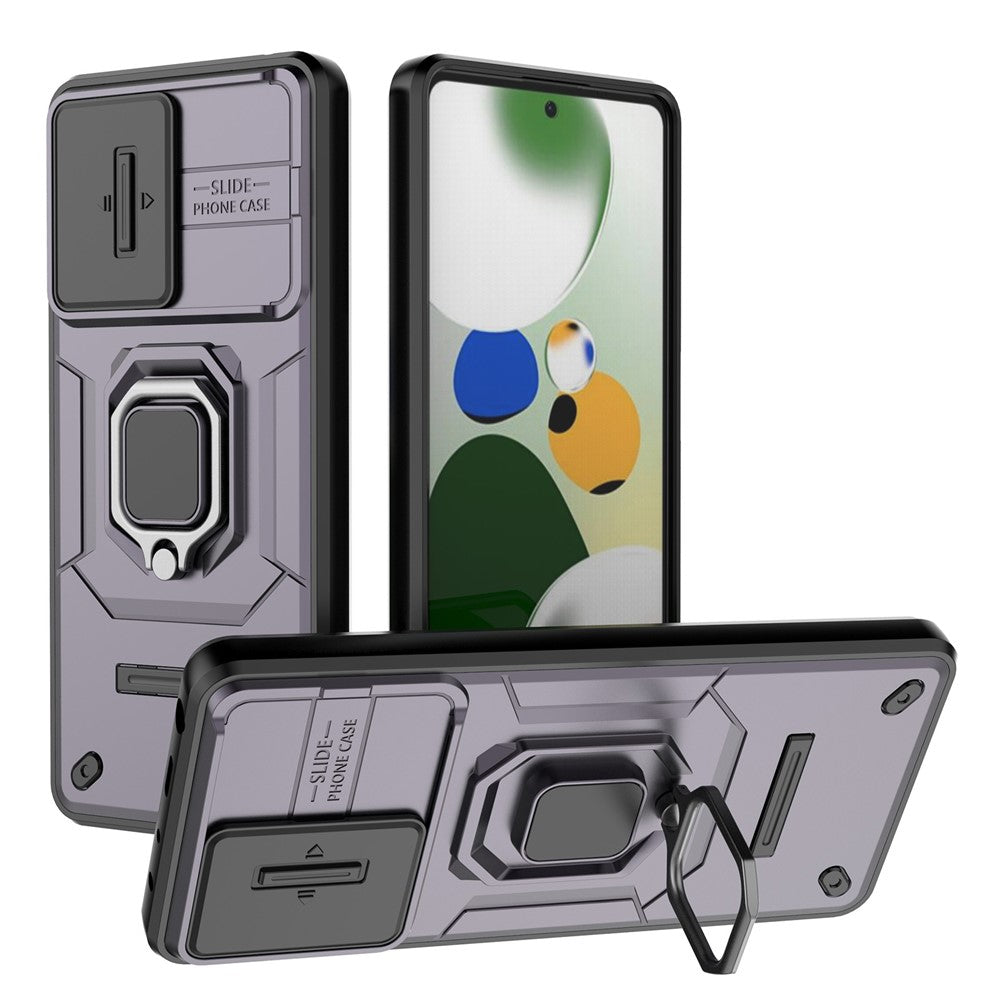 Kickstand Phone Case for Xiaomi Redmi Note 12 Pro 5G / Note 12 Pro Speed 5G , PC+TPU Slide Camera Protection Cover