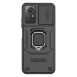 PC+TPU Shell for Xiaomi Redmi Note 12S 4G , Slide Lens Protection Phone Case Back Guard Cover with Kickstand