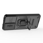 PC+TPU Shell for Xiaomi Redmi Note 12S 4G , Slide Lens Protection Phone Case Back Guard Cover with Kickstand