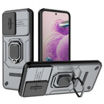 PC+TPU Shell for Xiaomi Redmi Note 12S 4G , Slide Lens Protection Phone Case Back Guard Cover with Kickstand