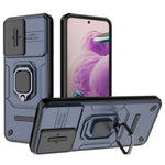 PC+TPU Shell for Xiaomi Redmi Note 12S 4G , Slide Lens Protection Phone Case Back Guard Cover with Kickstand