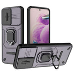 PC+TPU Shell for Xiaomi Redmi Note 12S 4G , Slide Lens Protection Phone Case Back Guard Cover with Kickstand