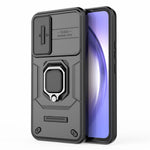 Back Shell for Samsung Galaxy A54 5G PC+TPU Phone Case Slide Lens Protection Cover with Kickstand