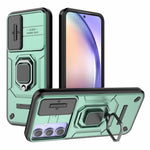Back Shell for Samsung Galaxy A54 5G PC+TPU Phone Case Slide Lens Protection Cover with Kickstand