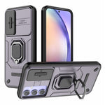 Back Shell for Samsung Galaxy A54 5G PC+TPU Phone Case Slide Lens Protection Cover with Kickstand