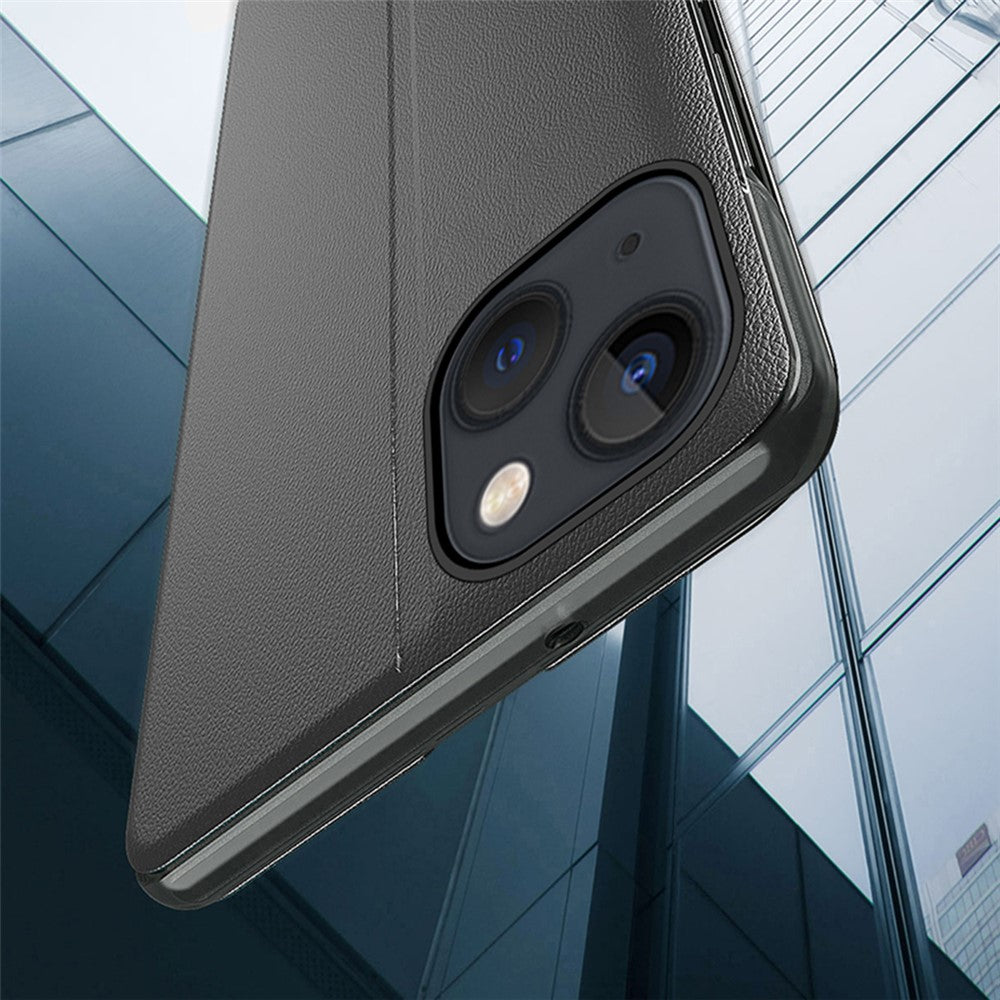 For iPhone 15 Phone Case Folio Flip PU Leather Stand Cover