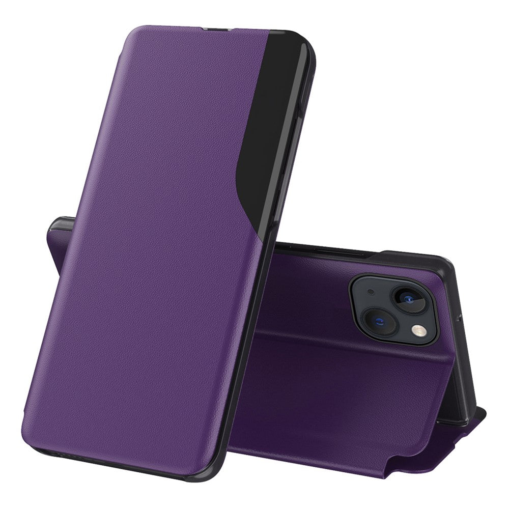 For iPhone 15 Phone Case Folio Flip PU Leather Stand Cover