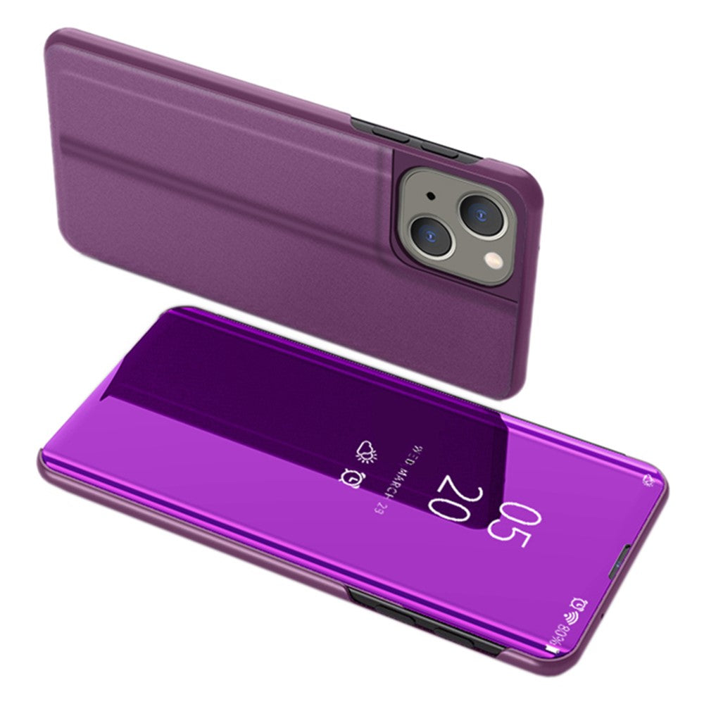 For iPhone 15 Flip Leather Cover with Stand Full Body Protective Phone Case
