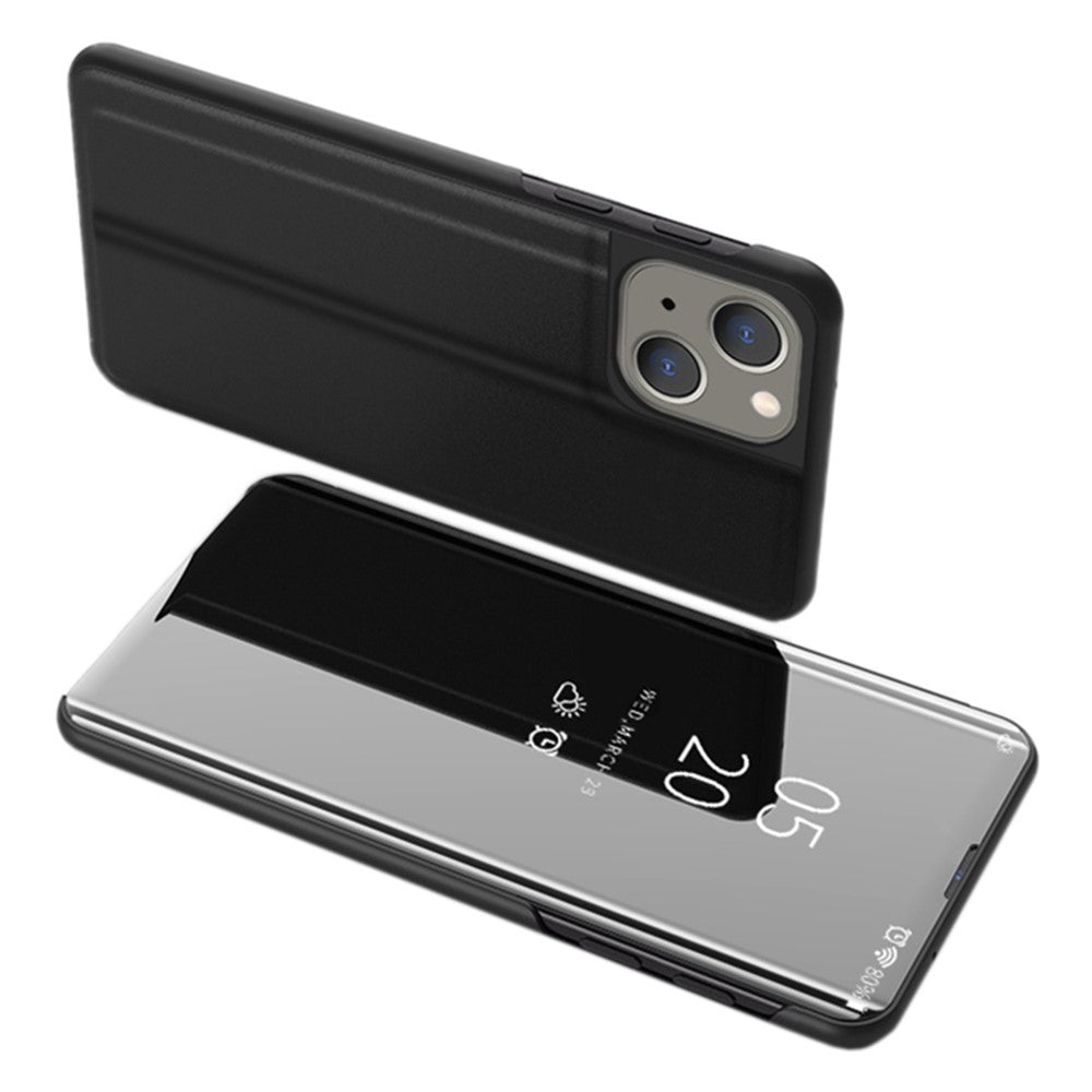 For iPhone 15 Flip Leather Cover with Stand Full Body Protective Phone Case