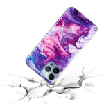 For iPhone 15 Pro Marble Pattern TPU Phone Case IMD Process Protective Cover
