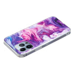 For iPhone 15 Pro Marble Pattern TPU Phone Case IMD Process Protective Cover