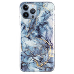For iPhone 15 Pro Marble Pattern TPU Phone Case IMD Process Protective Cover
