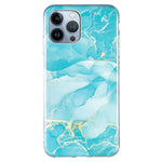 For iPhone 15 Pro Marble Pattern TPU Phone Case IMD Process Protective Cover