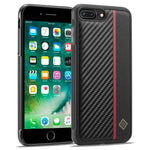 LC.IMEEKE til iPhone 7 / 8 / SE (2020) / SE (2022) Etui i PU-læder + TPU + EVA med kulfibertekstur