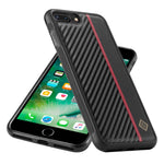 LC.IMEEKE til iPhone 7 / 8 / SE (2020) / SE (2022) Etui i PU-læder + TPU + EVA med kulfibertekstur