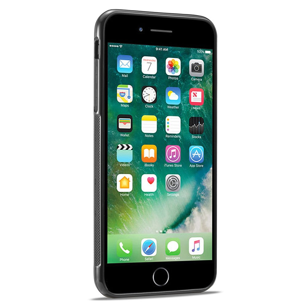 LC.IMEEKE til iPhone 7 / 8 / SE (2020) / SE (2022) Etui i PU-læder + TPU + EVA med kulfibertekstur