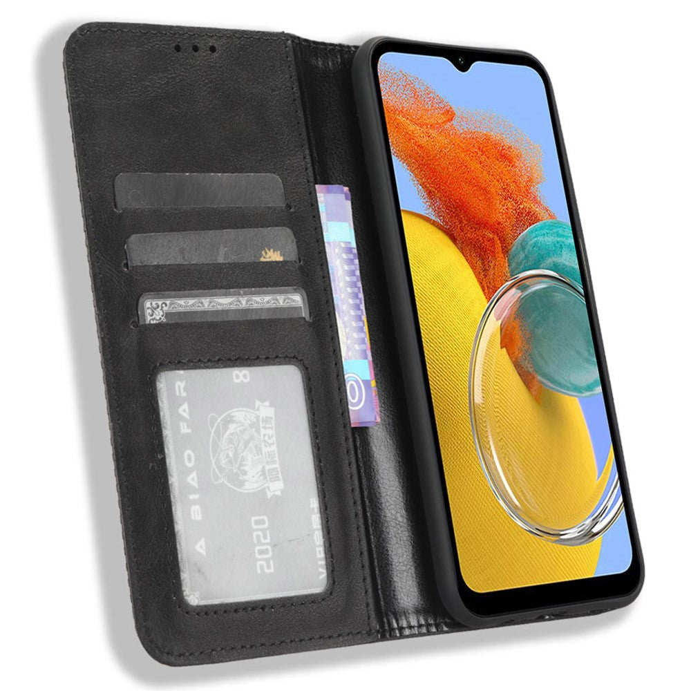 For Samsung Galaxy F34 5G / M34 5G Wallet Retro PU Leather Case Stand Protective Phone Cover