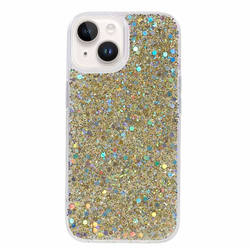 Glitter Shiny Sparkle Cover for iPhone 15 , Anti-Scratch Soft TPU Phone Case