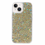 iPhone 15 Plus Glitter Mobilskal Stötsäkert TPU Glittrigt Bakstycke