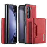 DG.MING M2 Series Kickstand Wallet Case for Samsung Galaxy Z Fold5 5G, PU Leather+PC Detachable Magnetic Phone Cover