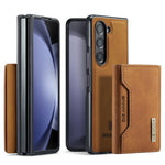 DG.MING M2 Series Kickstand Wallet Case for Samsung Galaxy Z Fold5 5G, PU Leather+PC Detachable Magnetic Phone Cover
