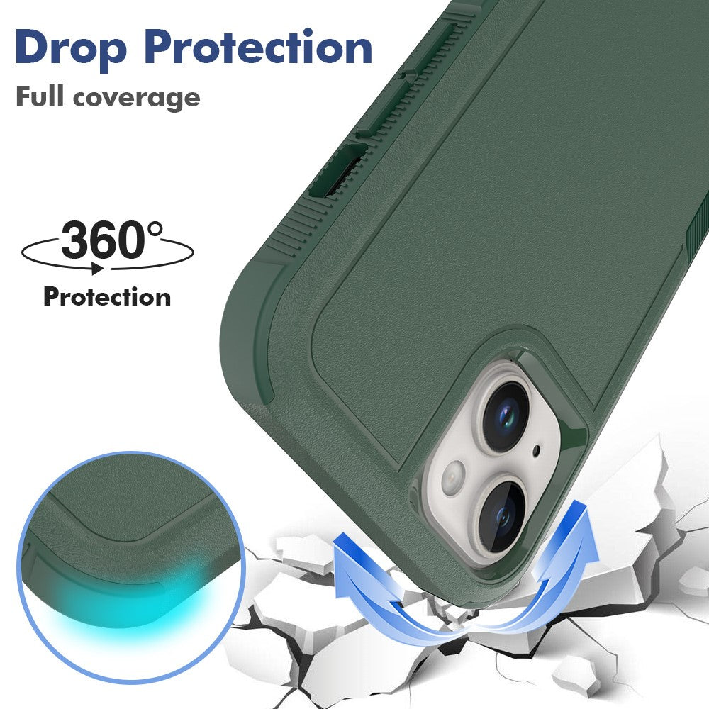 Til iPhone 15 Plus PC+TPU Dobbeltlagsbeskyttelsescover Stødsikkert Telefoncover