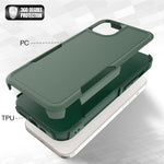 Til iPhone 15 Plus PC+TPU Dobbeltlagsbeskyttelsescover Stødsikkert Telefoncover