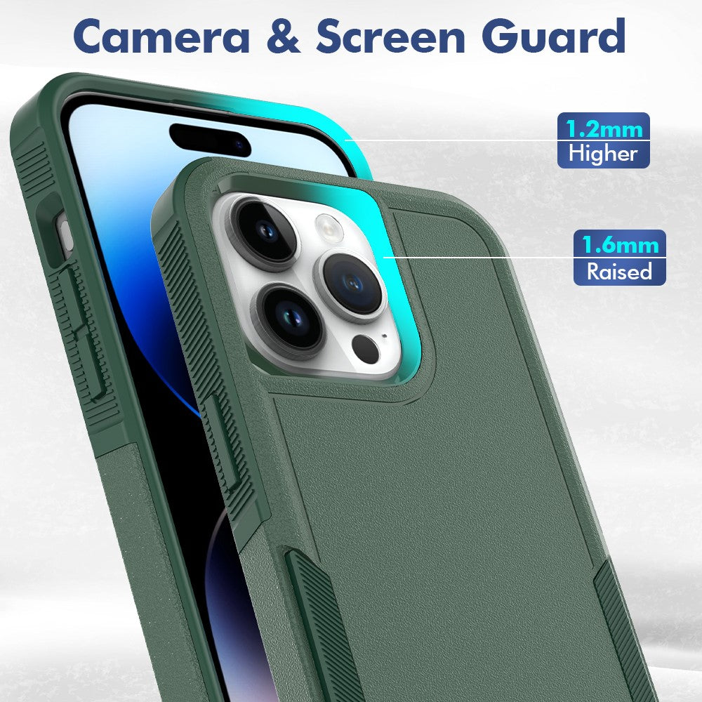For iPhone 15 Pro Max Mobile Phone Back Cover PC+TPU Drop Protection Case
