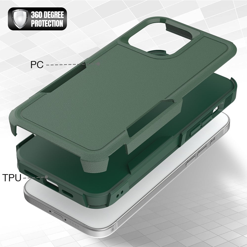 For iPhone 15 Pro Max Mobile Phone Back Cover PC+TPU Drop Protection Case