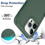 For iPhone 15 Pro Max Mobile Phone Back Cover PC+TPU Drop Protection Case
