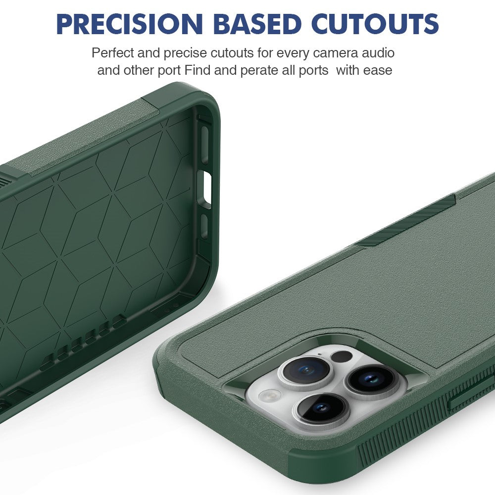 For iPhone 15 Pro Max Mobile Phone Back Cover PC+TPU Drop Protection Case