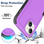 For iPhone 15 Dual Layer Protection PC+TPU Cover Anti-fall Phone Case