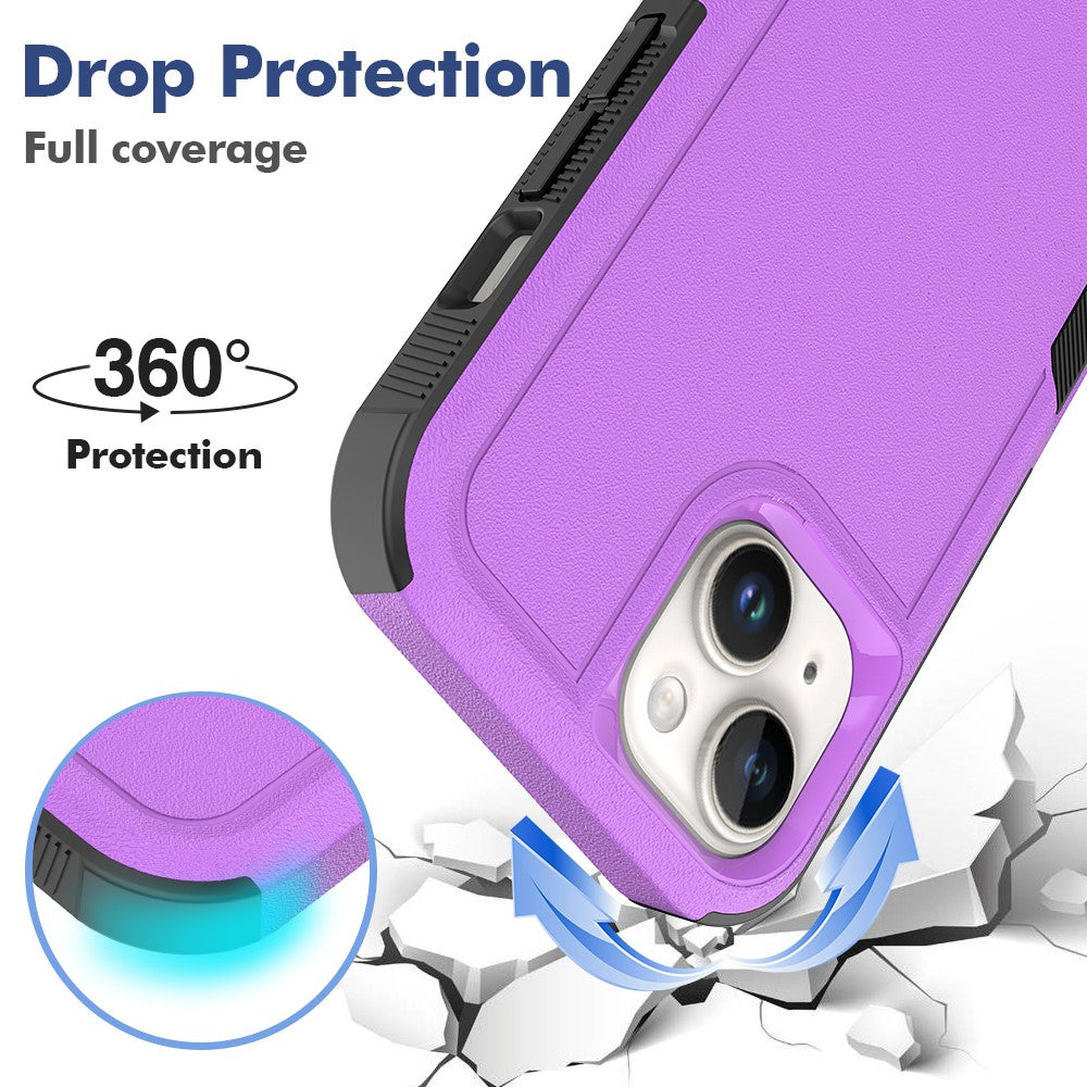 For iPhone 15 Dual Layer Protection PC+TPU Cover Anti-fall Phone Case
