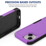 For iPhone 15 Dual Layer Protection PC+TPU Cover Anti-fall Phone Case
