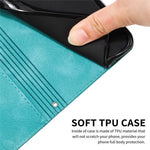 For iPhone 12 / iPhone 12 Pro 6.1 inch PU Leather Stand Phone Case Triangle Imprinted Wallet Cover with Strap