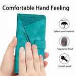 For iPhone 12 / iPhone 12 Pro 6.1 inch PU Leather Stand Phone Case Triangle Imprinted Wallet Cover with Strap