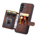 For Samsung Galaxy S23 FE PU Leather Coated TPU Kickstand Phone Case RFID Blocking Wallet Cover
