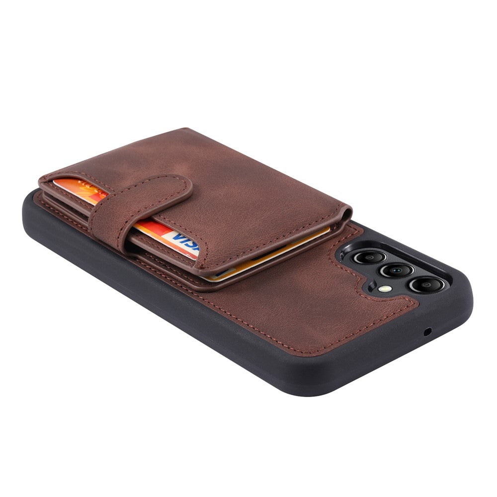 For Samsung Galaxy S23 FE PU Leather Coated TPU Kickstand Phone Case RFID Blocking Wallet Cover