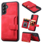 For Samsung Galaxy S23 FE PU Leather Coated TPU Kickstand Phone Case RFID Blocking Wallet Cover