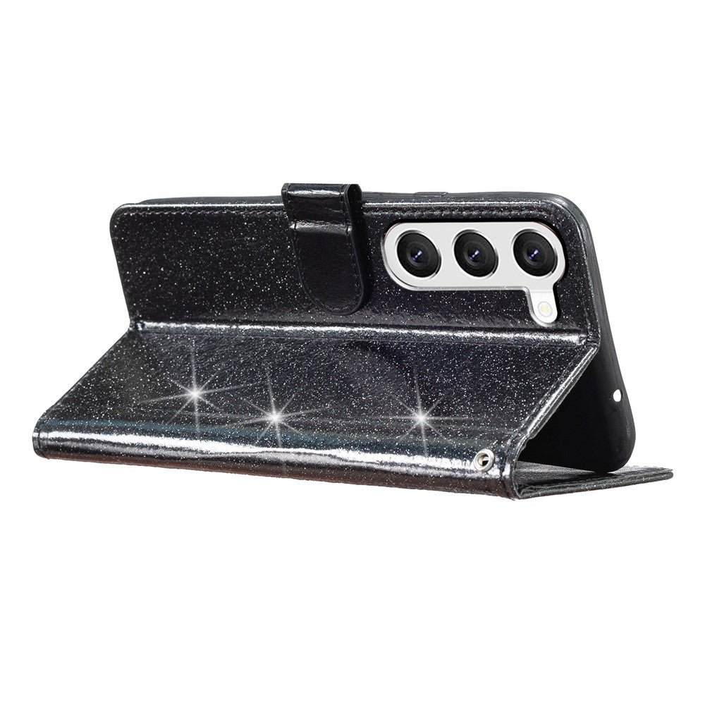 For Samsung Galaxy S23 Full Protection Glittery PU Leather Case Folio Flip Wallet Stand Phone Cover
