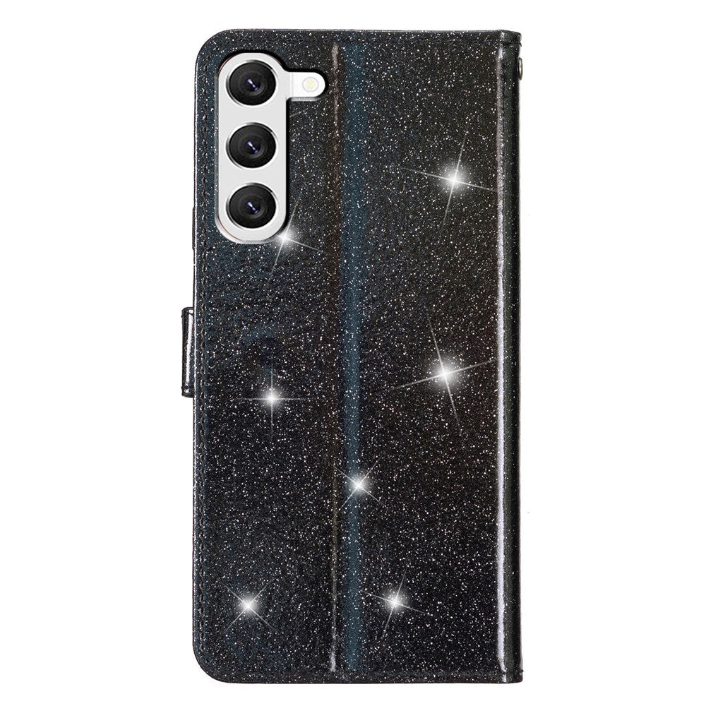 For Samsung Galaxy S23 Full Protection Glittery PU Leather Case Folio Flip Wallet Stand Phone Cover