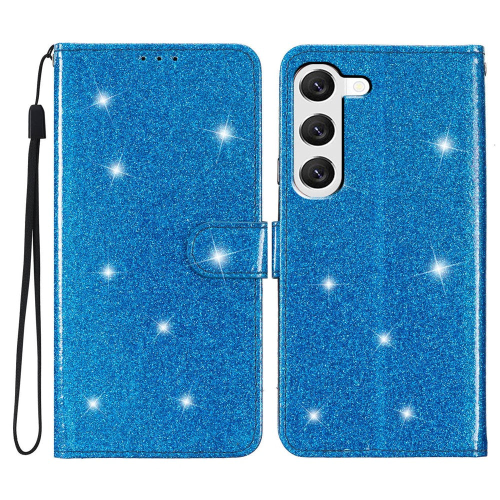 For Samsung Galaxy S23 Full Protection Glittery PU Leather Case Folio Flip Wallet Stand Phone Cover