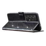 Til Samsung Galaxy A33 5G Glimmer PU Læder Flip Cover med Kortholder, Standerfunktion og Rem
