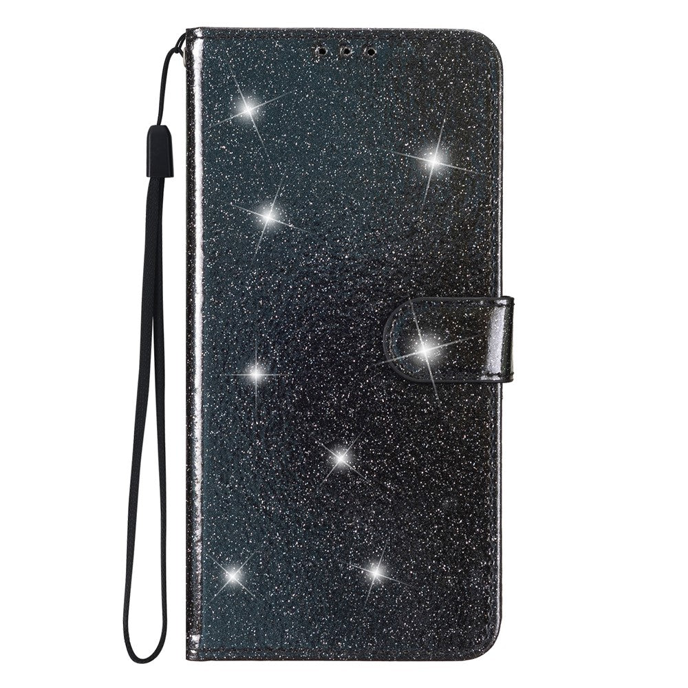 Til Samsung Galaxy A33 5G Glimmer PU Læder Flip Cover med Kortholder, Standerfunktion og Rem