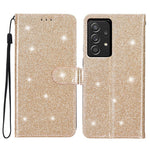 Til Samsung Galaxy A33 5G Glimmer PU Læder Flip Cover med Kortholder, Standerfunktion og Rem