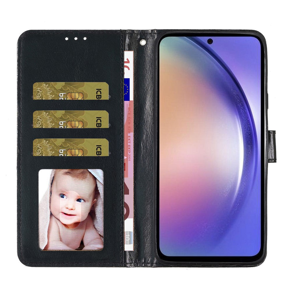 For Samsung Galaxy S23 FE Anti-scratch Glittery PU Leather Case Folio Flip Wallet Stand Phone Cover