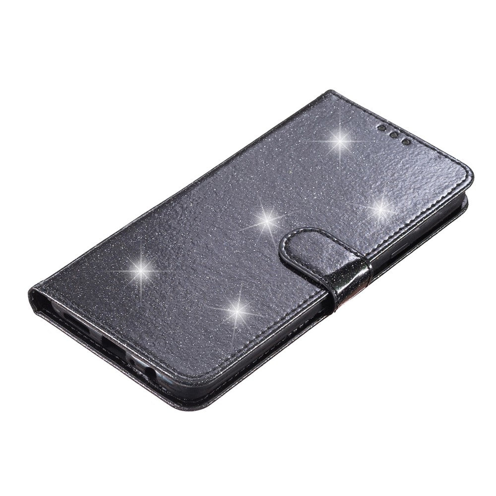 For Samsung Galaxy A32 4G (EU Version) Glittery PU Leather Fully Wrapped Case Wallet Stand Phone Cover